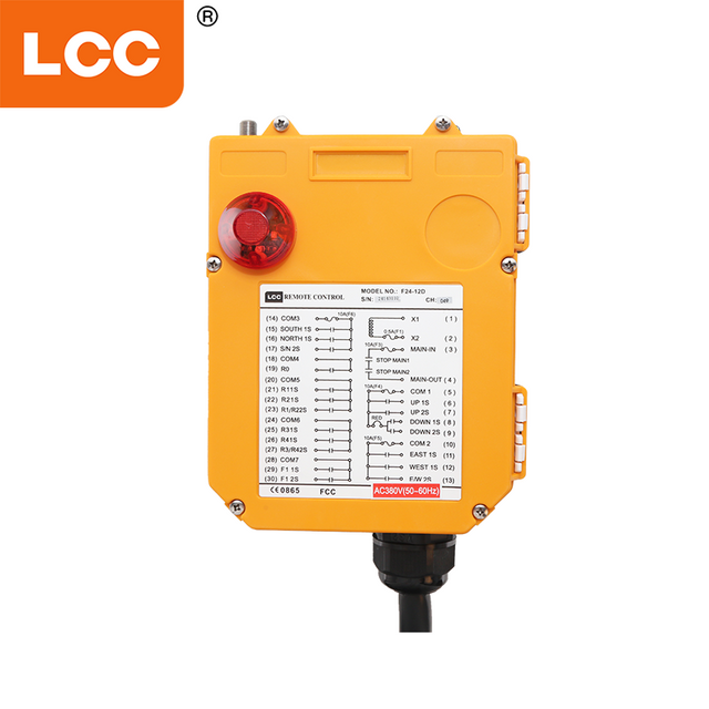 Controllo telecomando della gru a livello aereo wireless F24-12D trasmettitore e ricevitore RC