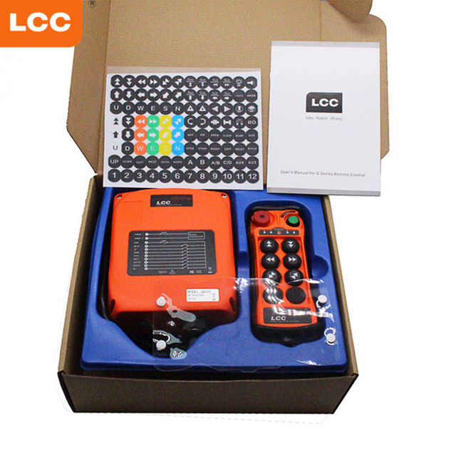 Q600 UHF Interruttore radio wireless 6 pulsante Crane industriale Remoto Controler LCC Remote