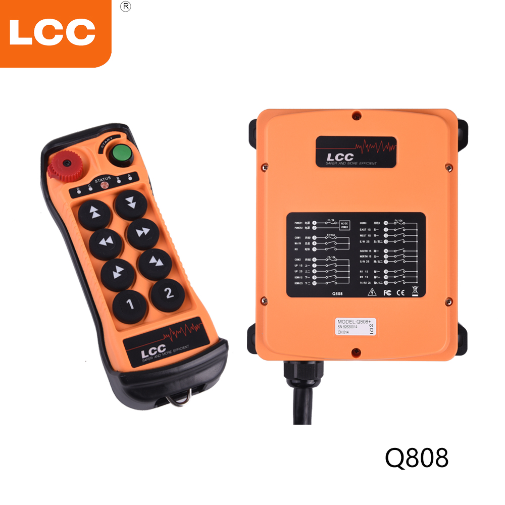 Q808 8 pulsanti trasmettitore paranco elettrico gru a ponte radiocomando interruttore