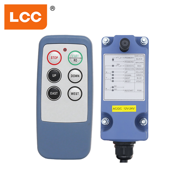 LCC SAGA1-L6 Sistema di controllo remoto radio industriale wireless a velocità singola a 4 pulsanti Robusto telecomando per gru di sollevamento