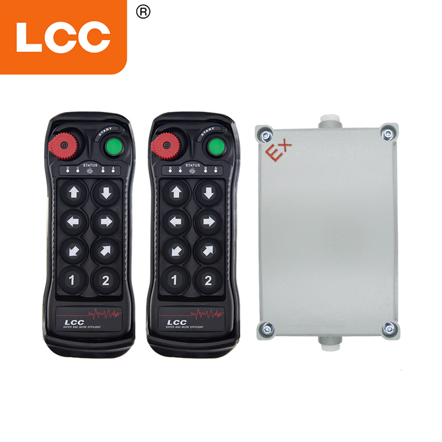LCC BQ800 Telecomando wireless antideflagrante a velocità singola a 8 pulsanti per aree pericolose della gru di sollevamento