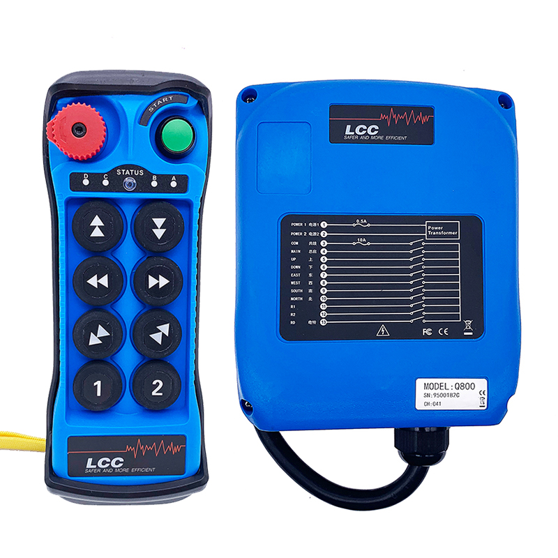 Q800 380V 220V 36V 24V UHF 8 pulsante RF Remote Controller per la silvicoltura Winching