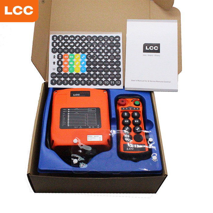Q600 6 pulsanti RADIO RADIO INDUSTRIALE REMOTE CONTROLLO PER CRANE PROVA