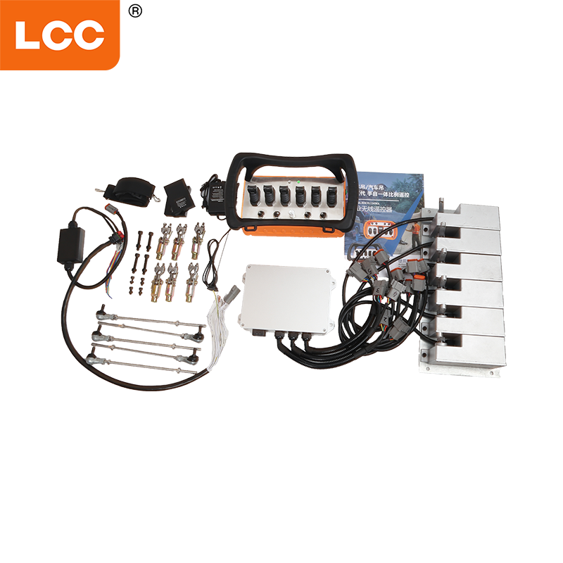Telecomando wireless personalizzato BT600 per gru montate su camion con joystick proporzionali, controllo analogico e modalità manuale/automatica